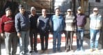 गांधी पार्क में शोक सभा आयोजित करते अखिल भारतीय पूर्व सैनिक सेवा परिषद के पूर्व सैनिक