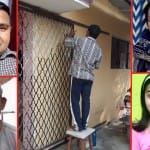 क्रिसमस की तैयारियों में जुटे लोग।