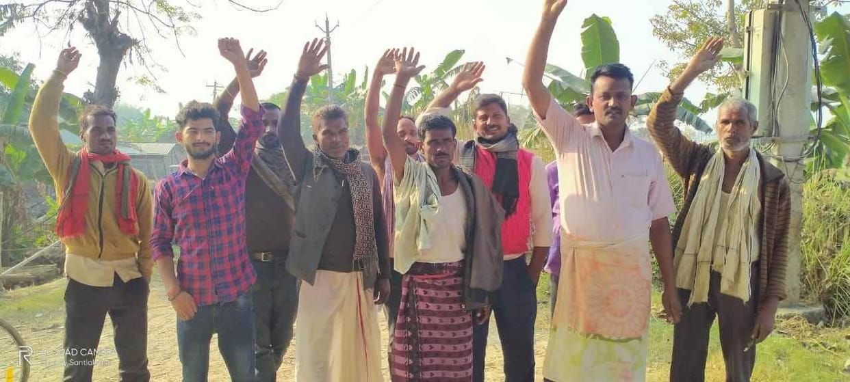 Villagers demonstrated
