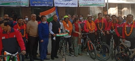 Cycle rally reached Bareilly to increase advance income tax awareness