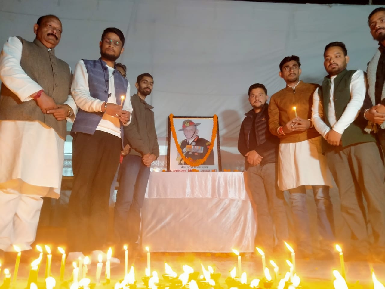cds bipin rawat passes away: candle march in uttarakhand to pay tribute to bipin rawat, see photos