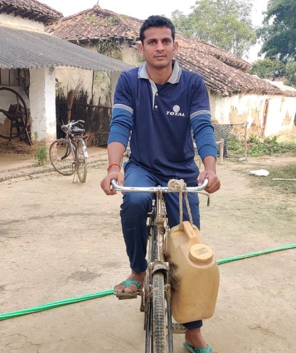 One kilometer to cook dal. water coming from far away