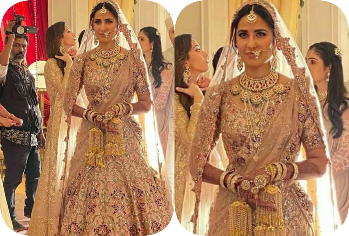Katrina Kaif Vicky Kaushal Wedding katrina looks beautiful in bridal lehenga