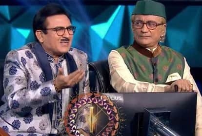 KBC 13 Taarak Mehta Ka Ooltah Chashmah stars Dilip Joshi and Munmun Dutta romance in front of Amitabh Bachchan