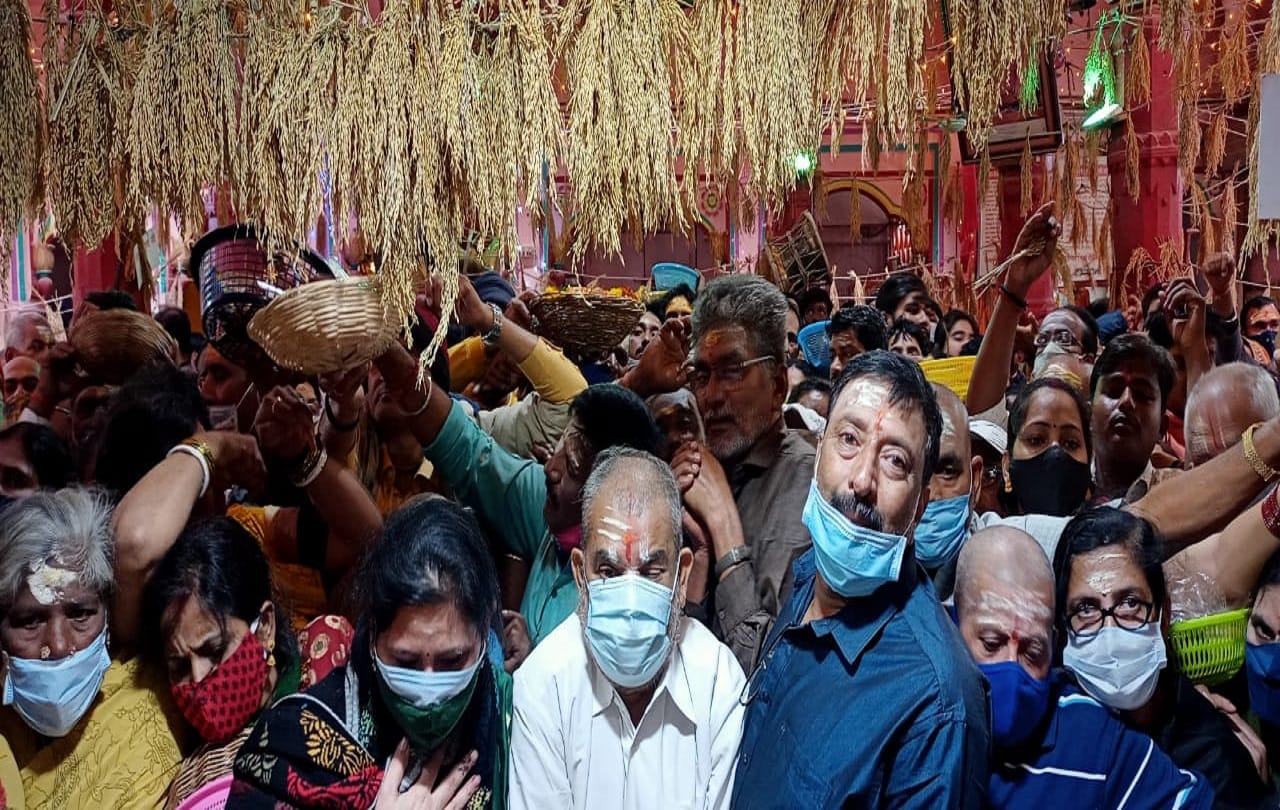 Maa Annapurna Temple kashi Decorated With Paddy crops 17 Day Mahavrat end in varanasi
