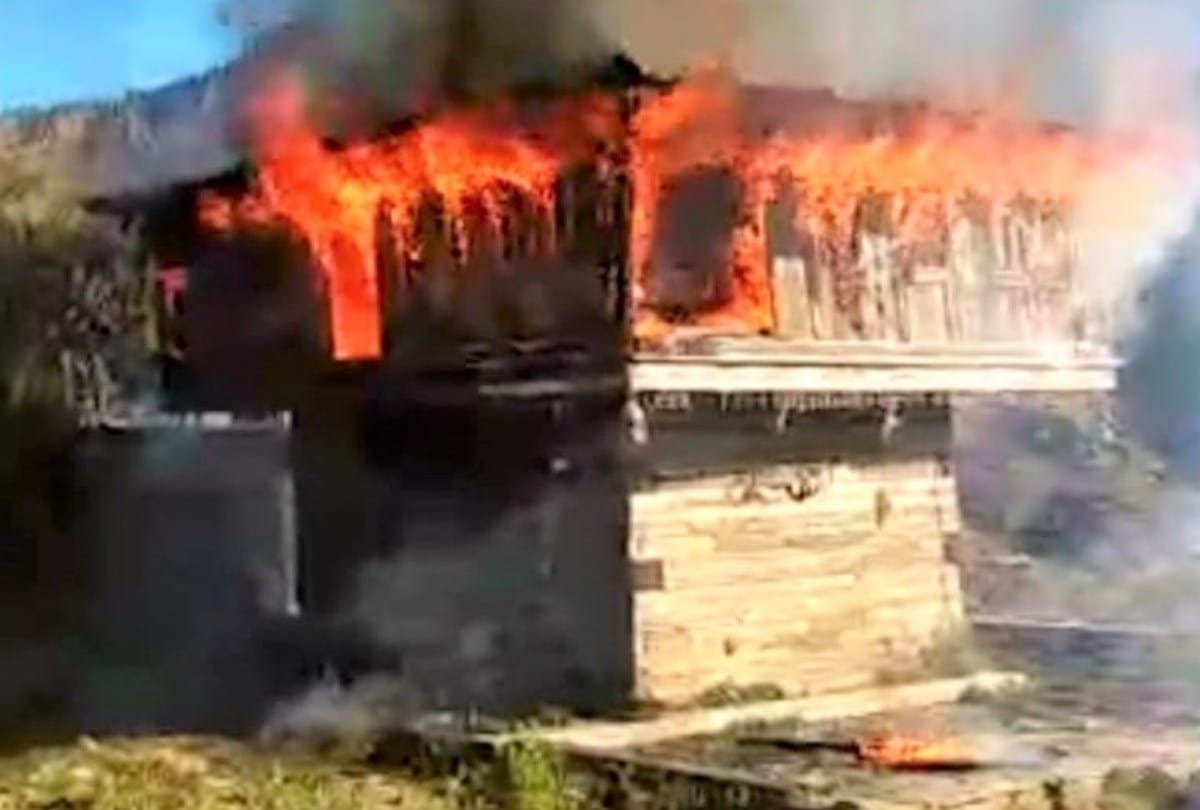 Shimla news: historic temple gutted in fire in chaupal shimla