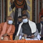 गोरखपुर में केंद्रीय शिक्षा मंत्री धर्मेंद्र प्रधान व मुख्यमंत्री योगी आदित्यनाथ।