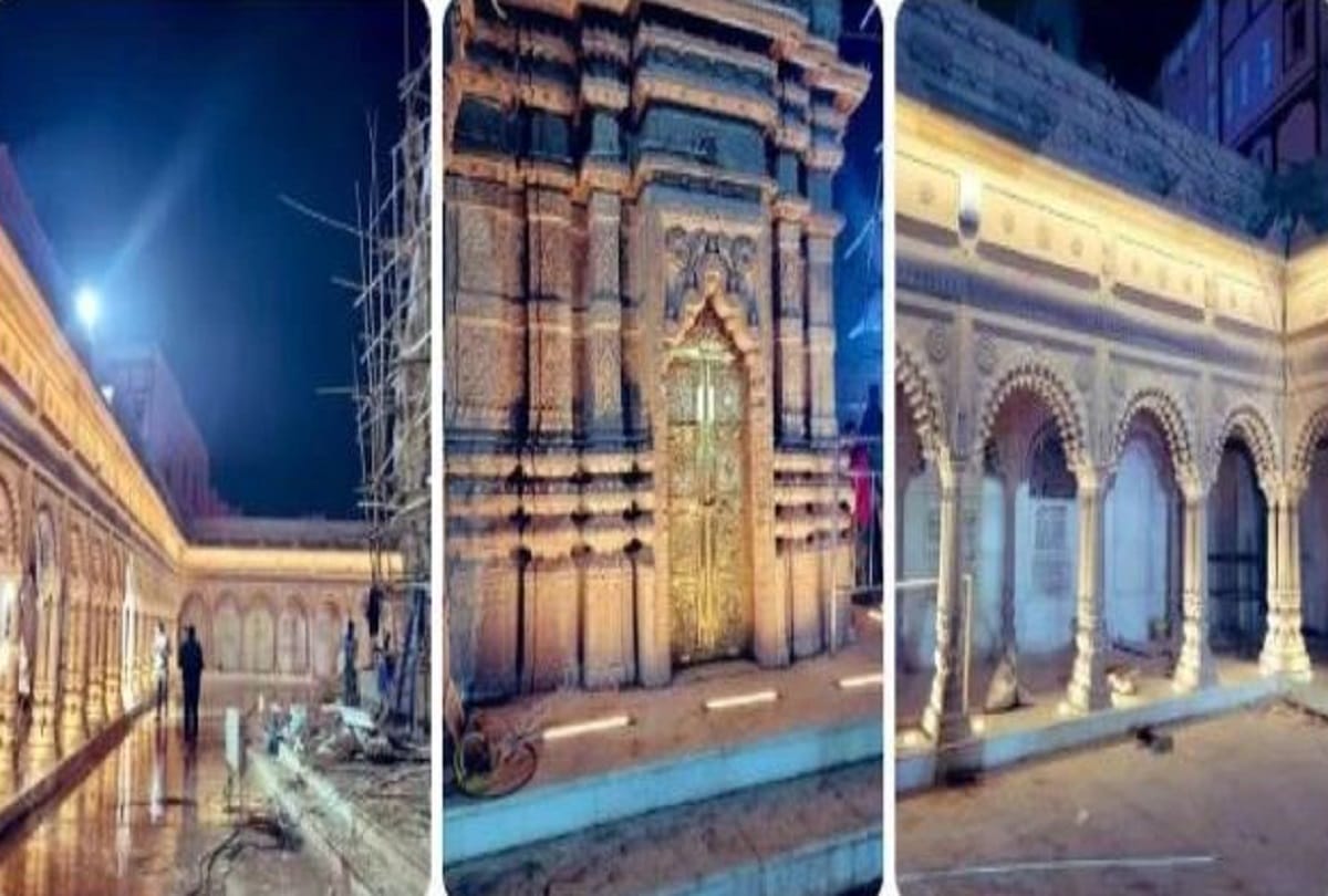 Kashi Vishwanath dham Amazing shade in bright light decoration see view in pictures