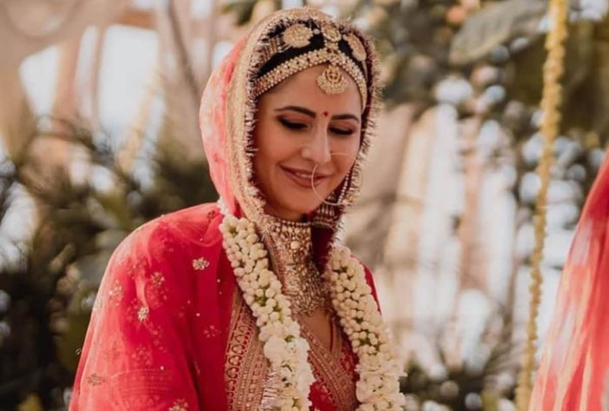 Katrina Kaif Bridal Look Photos Vicky Katrina Wedding Lehenga Kalire Jewellery