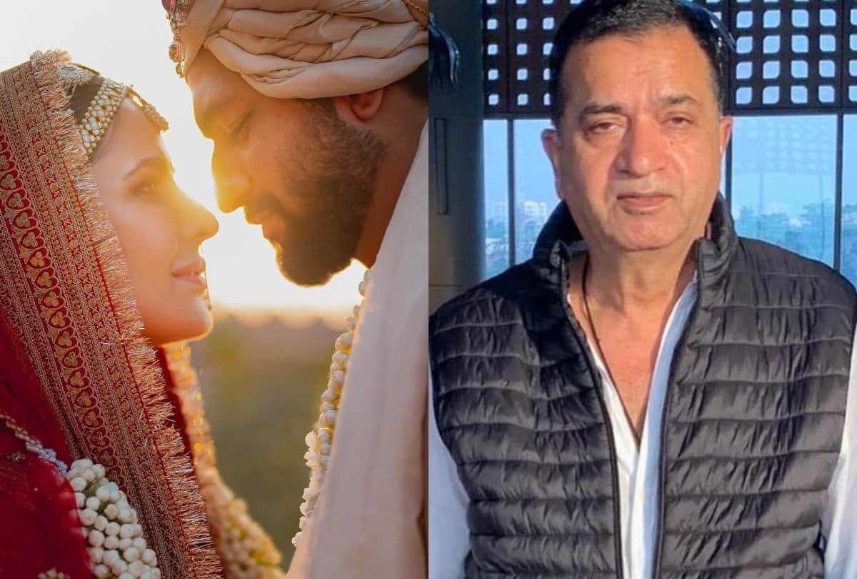 vicky kaushal katrina kaif wedding father sham kaushal give blessings to daughter in law and son watch video