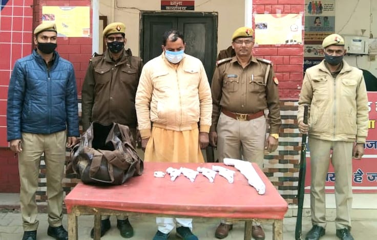 Nagar Panchayat member arrested with illegal weapons