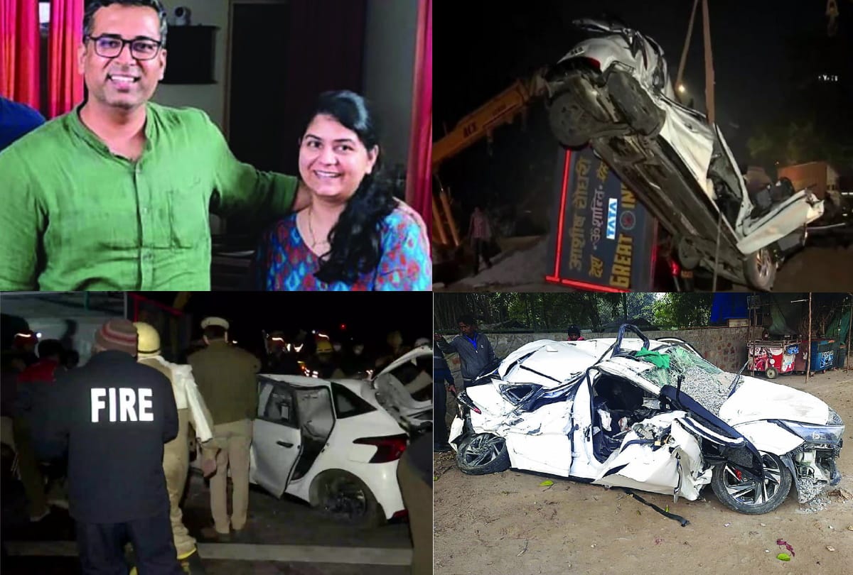 Road Accident In Delhi truck overturned on a car near Hyatt Hotel in RK Puram The couple celebrated their wedding anniversary on December 7