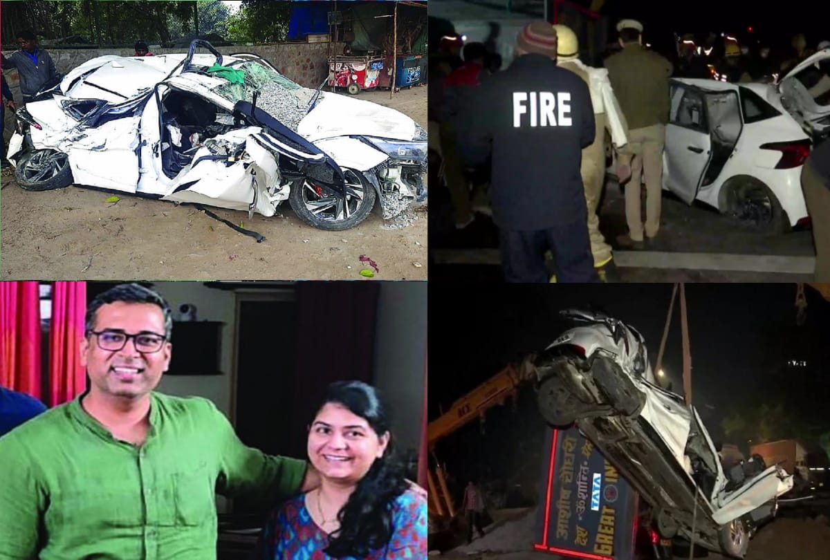 Road Accident In Delhi Explosion due to valve release of CNG cylinder