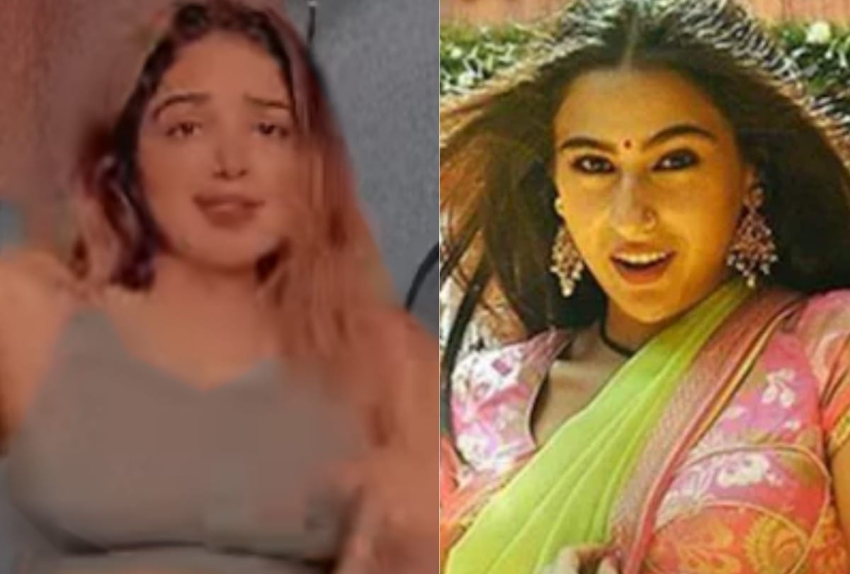 bhojpuri actress saba khan dance on sara ali khan chakachak song people trolled actress on social media for her clothes