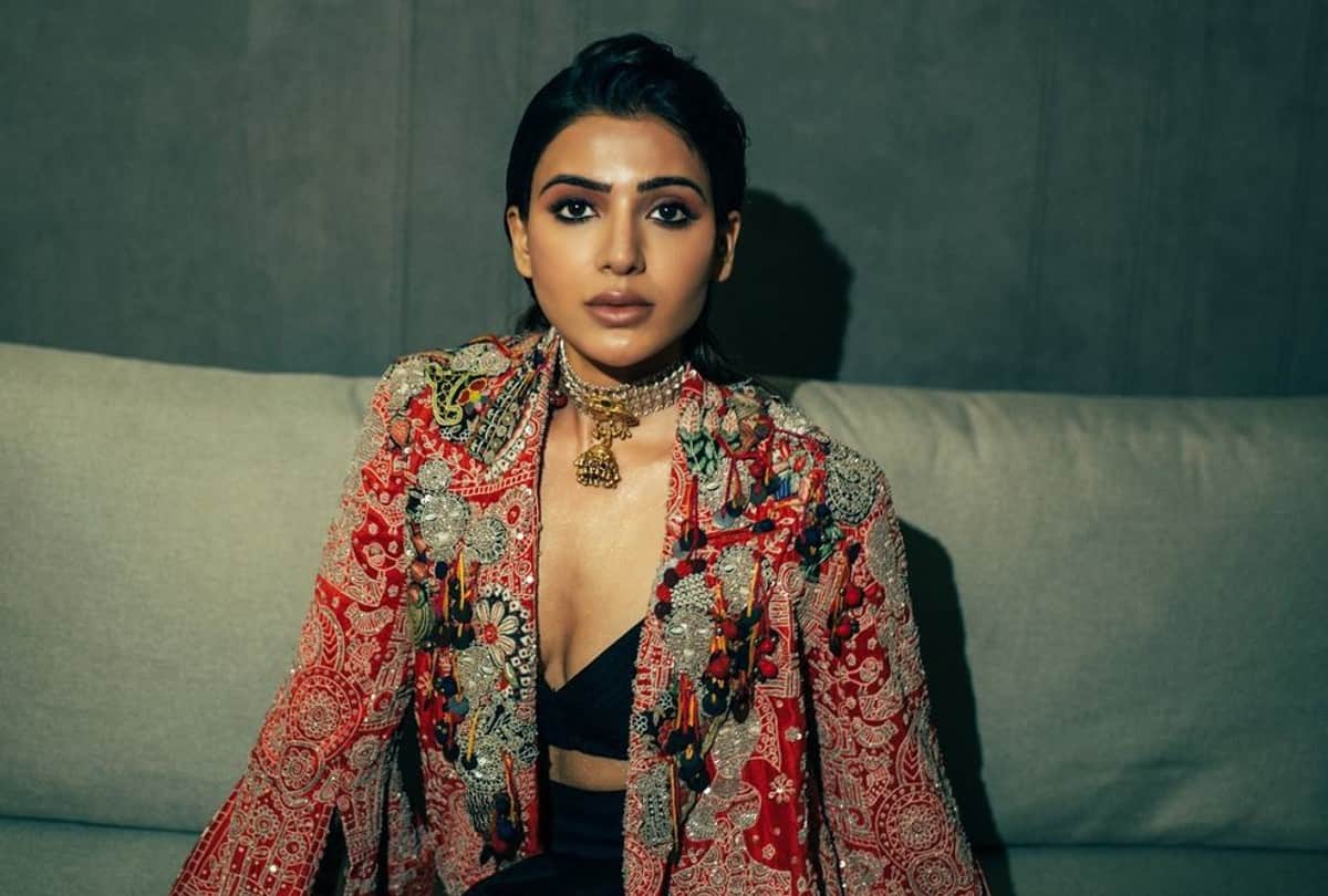 Samantha Ruth Prabhu Bold Look in Black Bralette With Matching Skirt