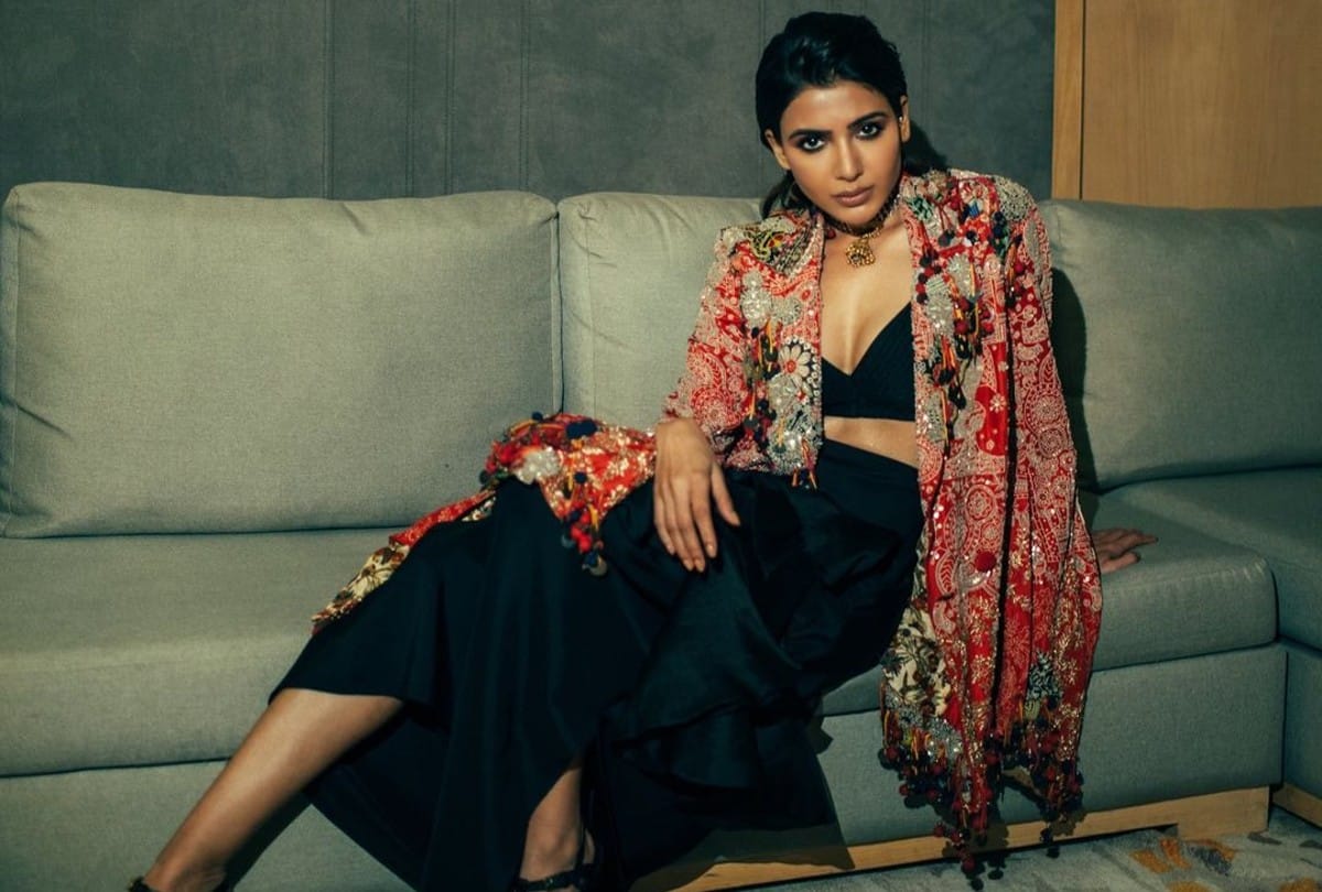 samantha ruth prabhu wear hand painted saree worth one lakh mesmerize in look