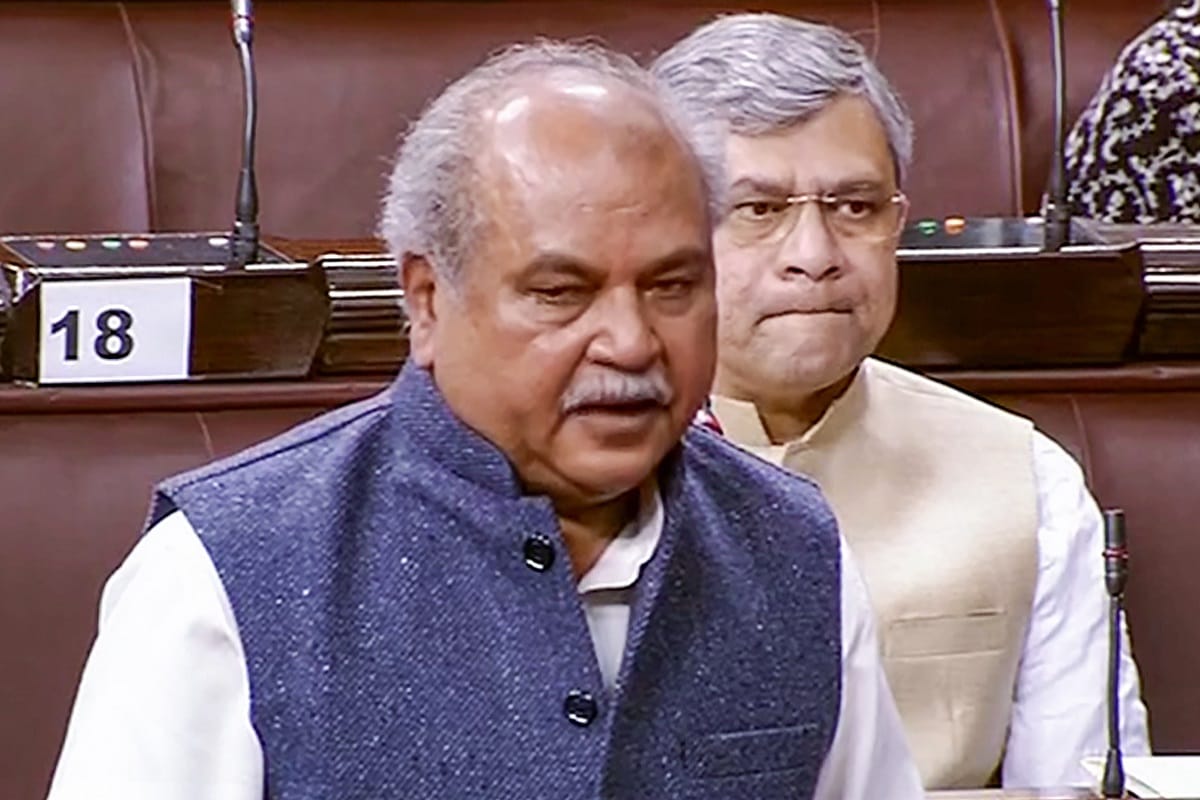 राज्यसभा में केंद्रीय कृषि मंत्री नरेंद्र सिंह तोमर (फाइल फोटो)