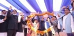 नहटौर में बसपा की जनसभा राष्ट्रीय महासचिव सतीश चंद्र मिश्रा का स्वागत करते कार्यकर्ता।
