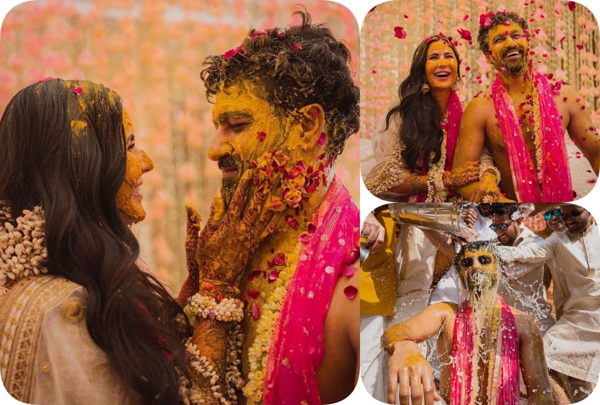 Katrina Kaif and Vicky Kaushal haldi ceremony pics goes viral