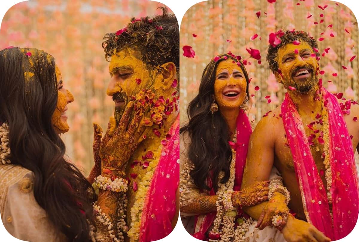 Katrina Kaif and Vicky Kaushal haldi ceremony pics goes viral