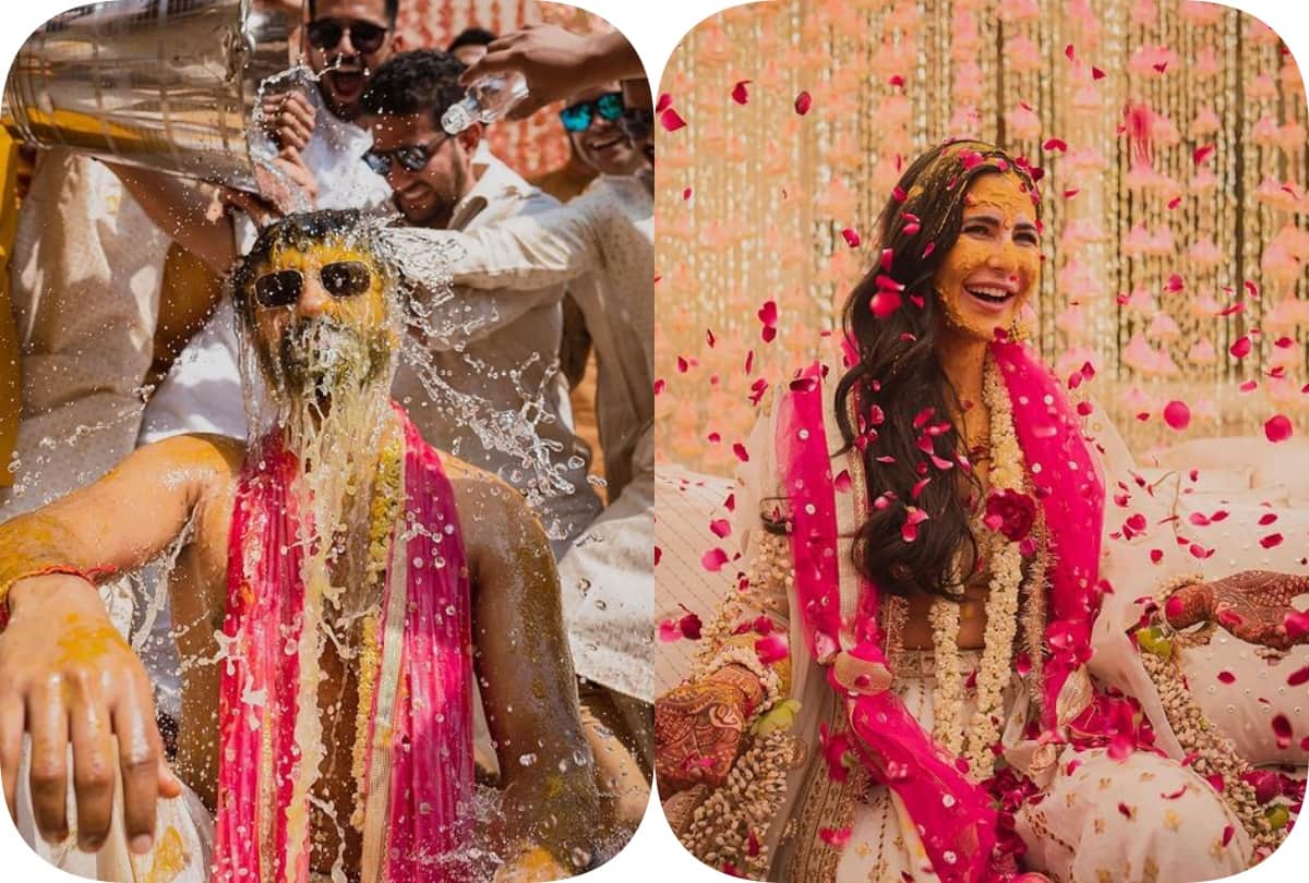Katrina Kaif and Vicky Kaushal haldi ceremony pics goes viral