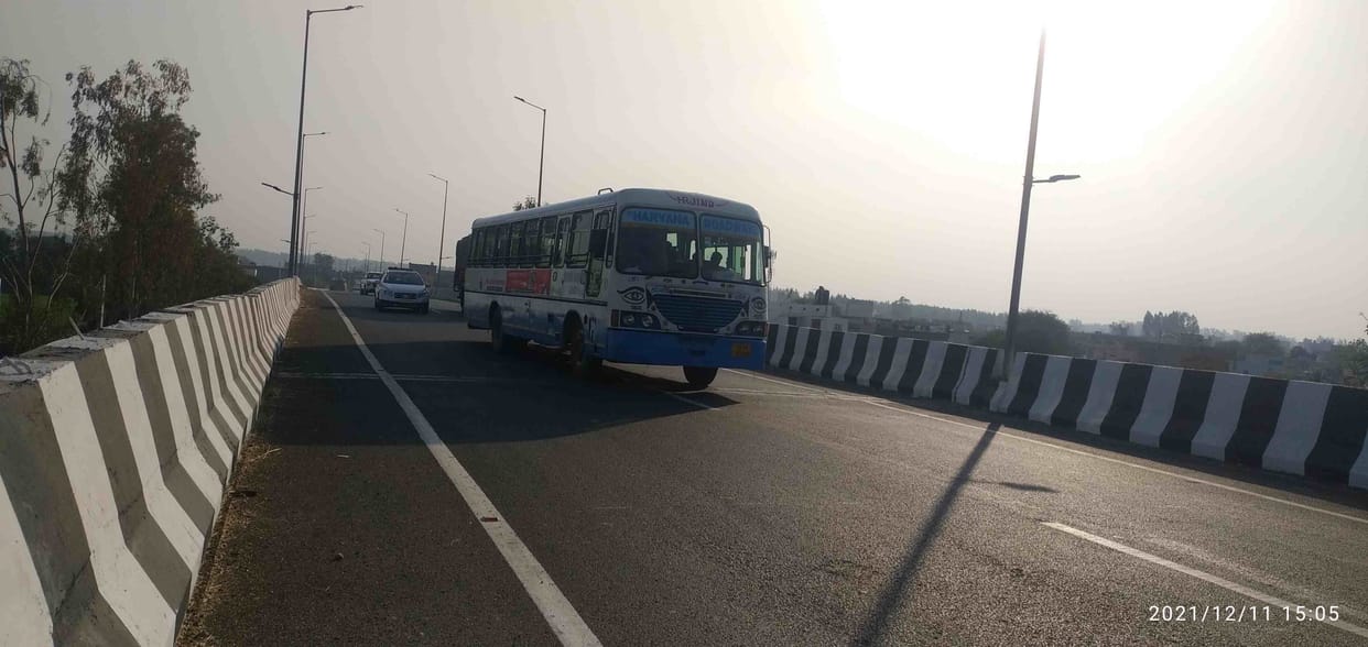 Buses going to Rohtak from the flyover built near the jail, yet the fare is Rs 65