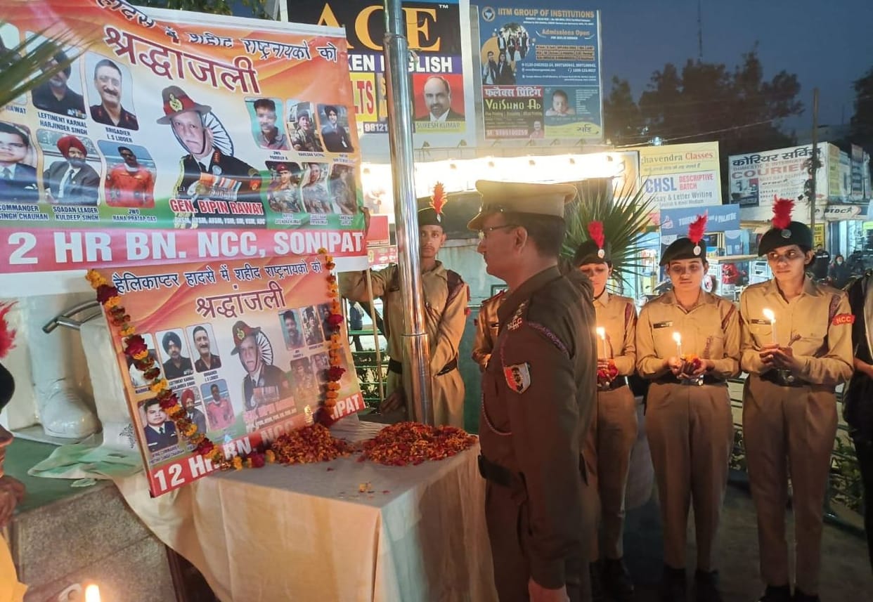 Tribute paid to army officers who died in the accident by taking out candle march