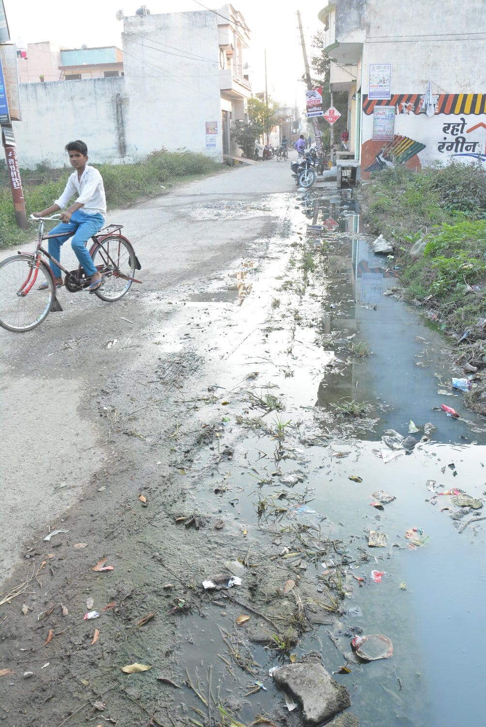 No drainage arrangements in Shantinagar