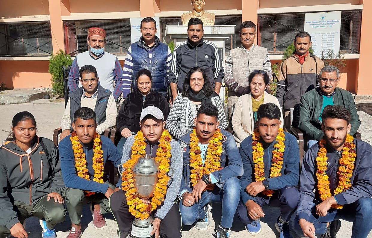 Hamirpur College's male runner became the winner of cross country
