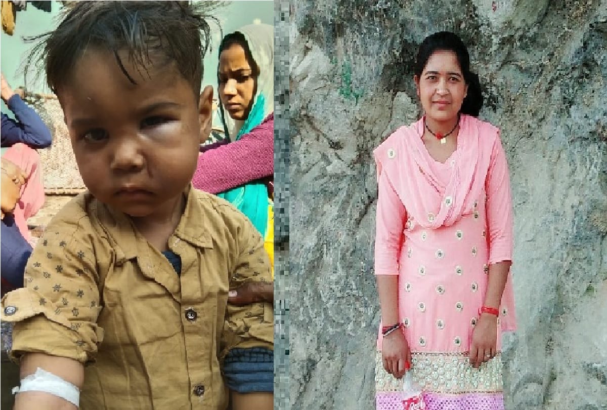 girl save child life Lying over him who trapped in railway track in Moradabad