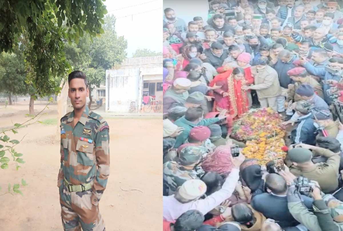 Coonoor Helicopter crash: Wife attended cds Bipin Rawat pso Vivek's last journey wearing Suhagin's outfit, shouted slogans of 'Mera Fauji Amar Rahe