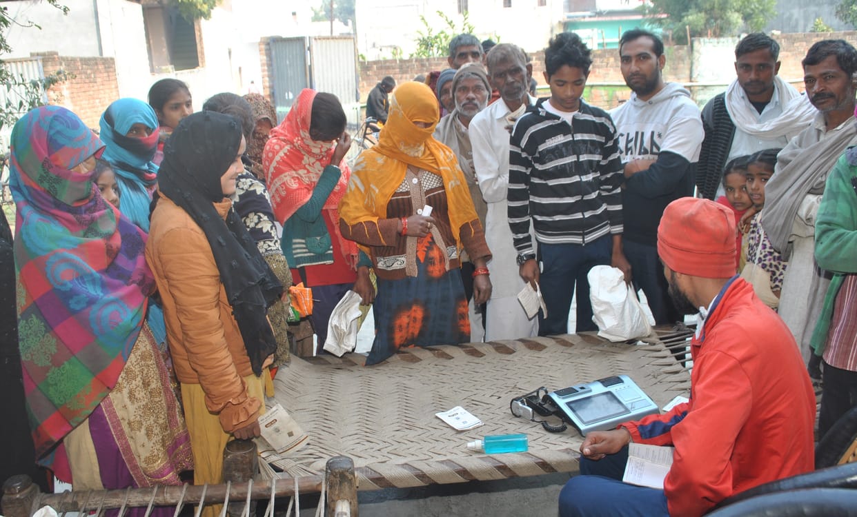 Public representatives distributed food grains to the beneficiaries