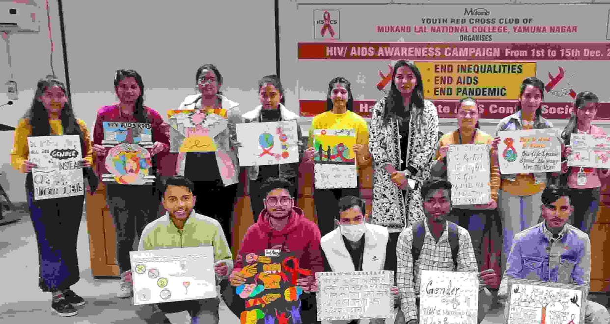 Documentary film shown to students on AIDS, Yamunanagar