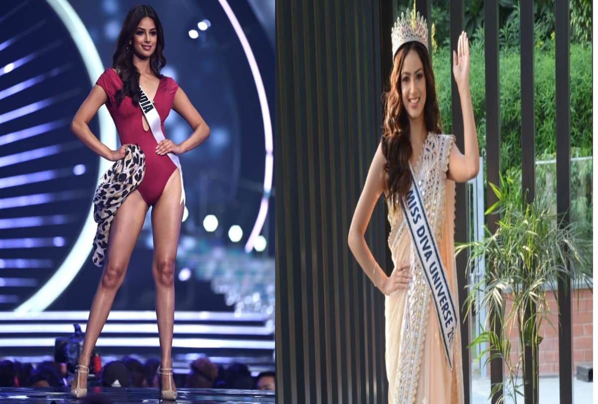 miss universe 2021 winner harnaaz sandhu photos from finale wearing monokini and gown