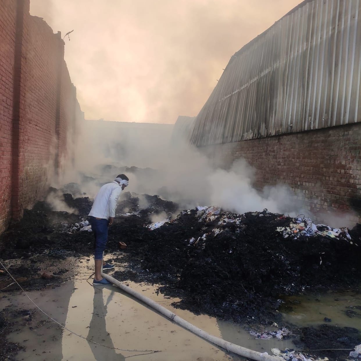Massive fire caused by short circuit in GS Spinner thread mill