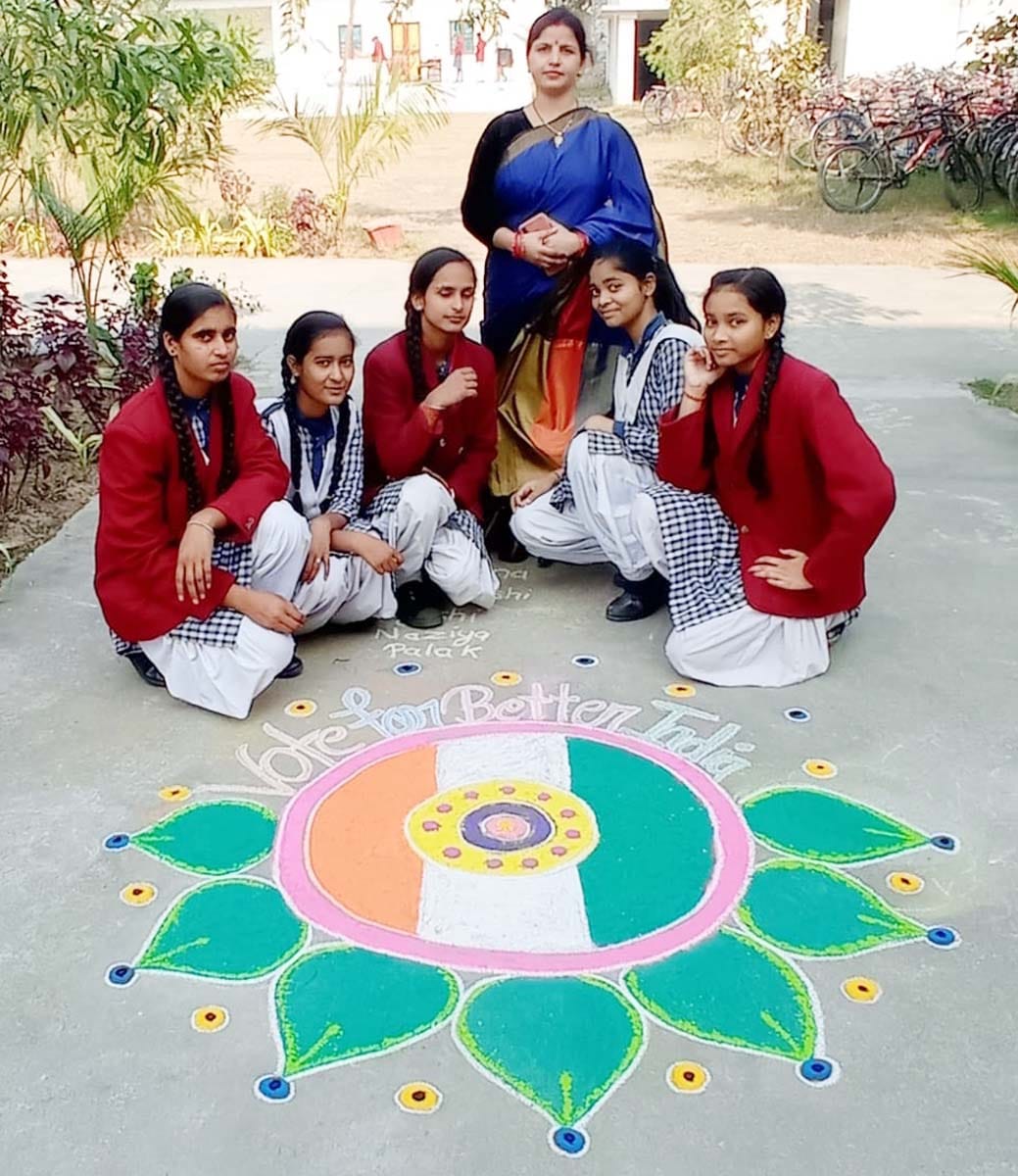 Voter,rangoli compitition