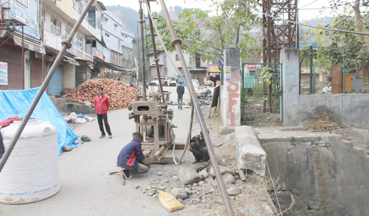 Survey started to widen the old sand bridge