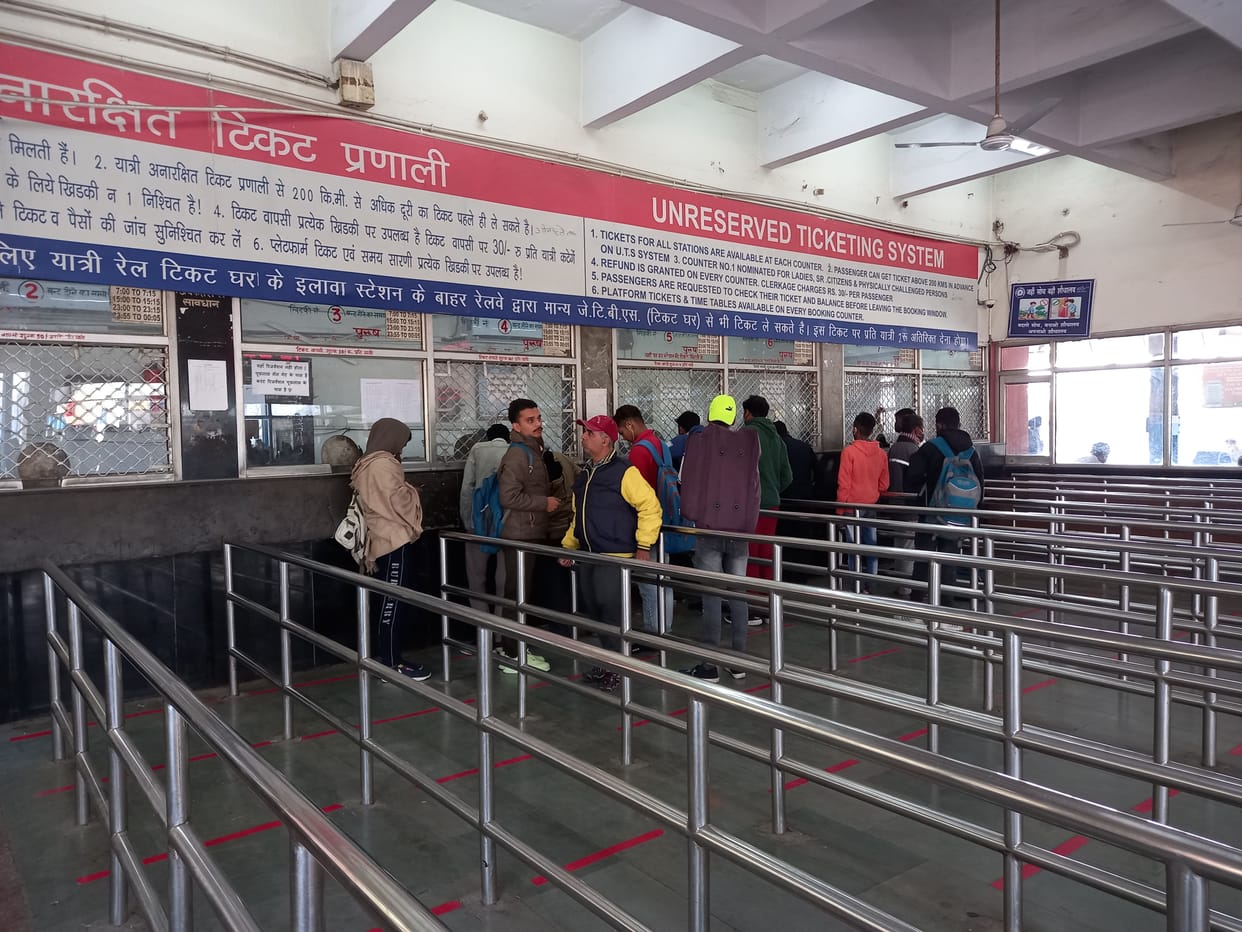 Crowd of passengers started increasing at the unreserved counter, said relief after one and a half year