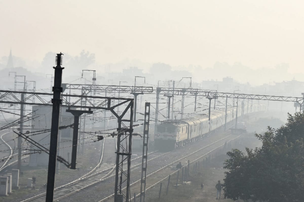 Many trains late along with Tejas Express because of weather.