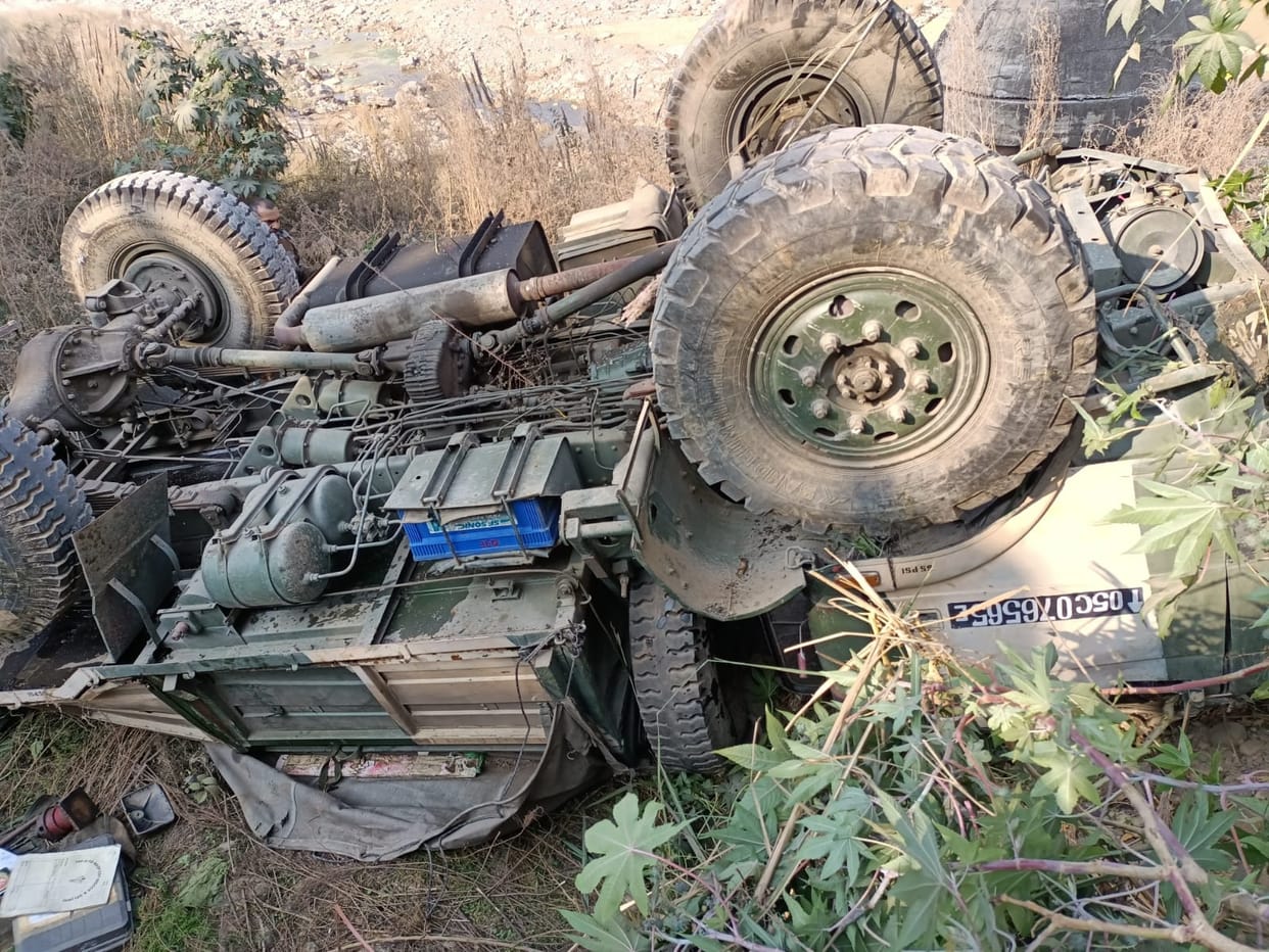 Army vehicle fell in 100 feet deep ravine, 3 soldiers serious
