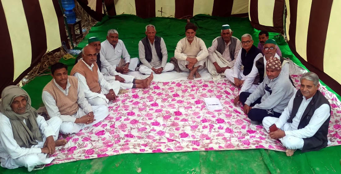 Farmers' strike in Sankraud Yamuna Khadar continues for the third day