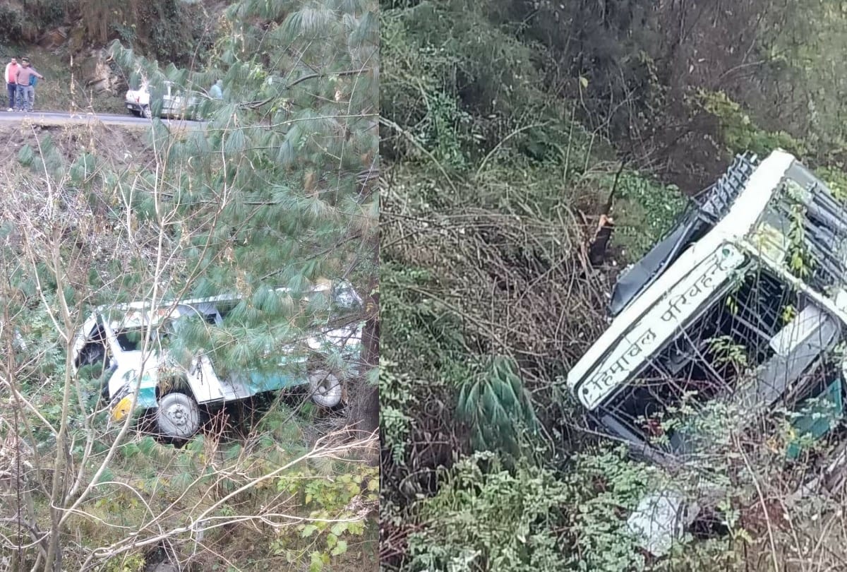 Himachal News: Reckong peo-Rohru HRTC Bus accident near Seri nala