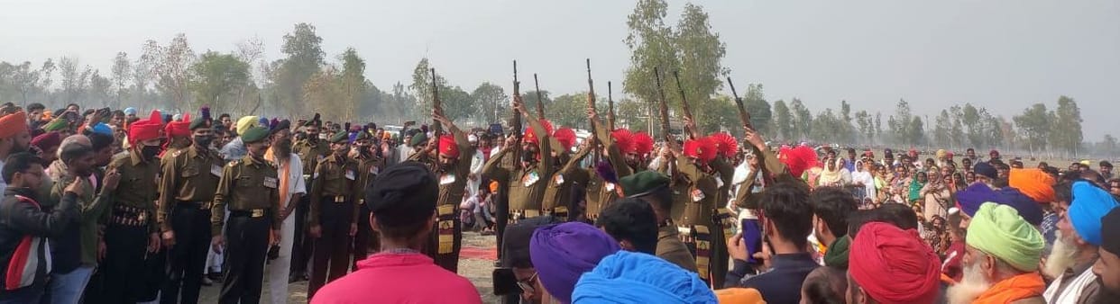 People gathered for the last glimpse of the soldier