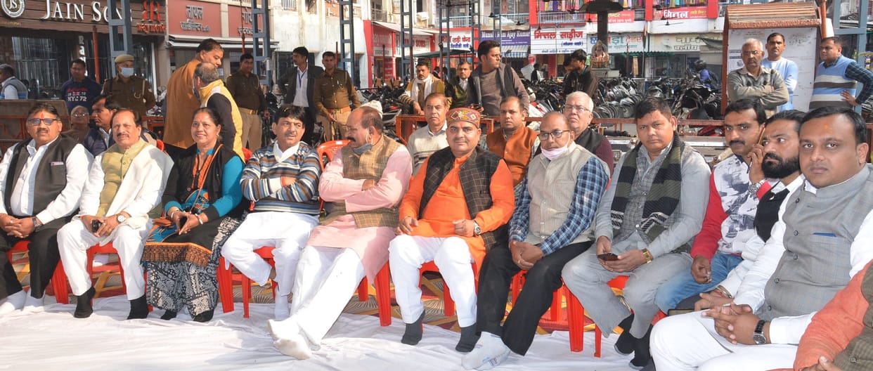 BJP workers worship at religious places