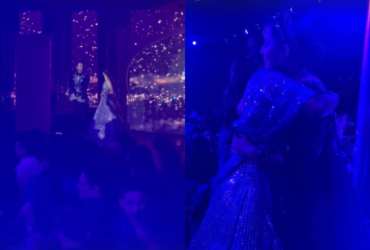 kangana ranaut reached at ankita lokhande and vicky jain sangeet ceremony actress look beautiful in blue lehenga