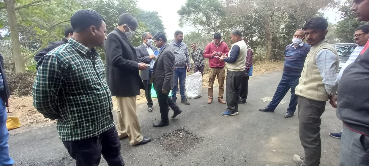 Road samples taken by three member team