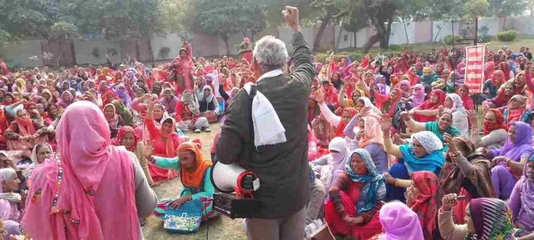 Anganwadi workers continue to strike for demands