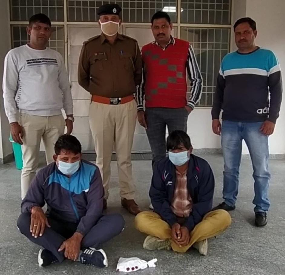 Arrested two accused carrying intoxicants