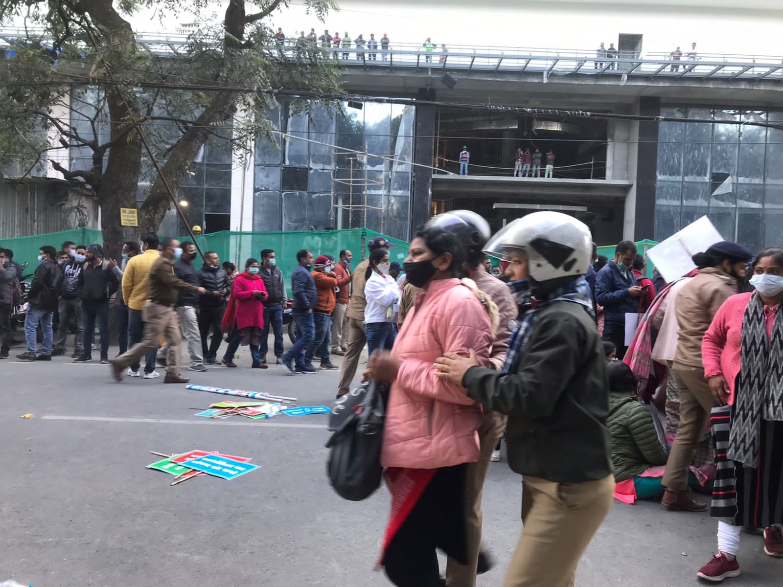 uttarakhand news: pharmacist protest rally in dehradun, see photos