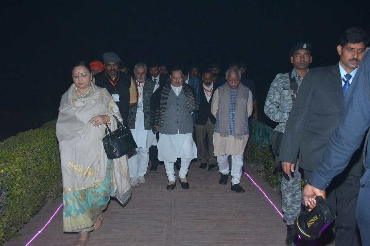 Haryana CM including BJP National President saw light and sound Varanasi